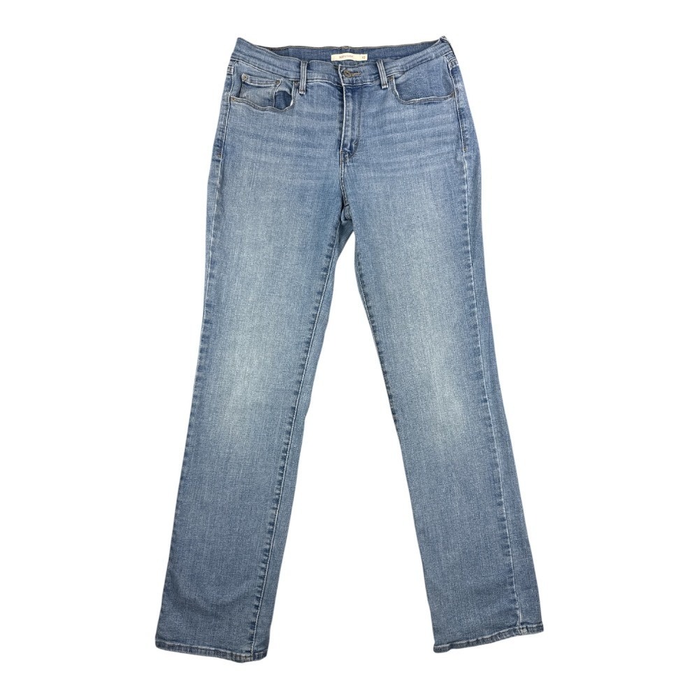 Levi's 505 Straight Leg Women's Jeans Size 10 Mid Rise Blue Stretch Denim Casual